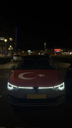 Turkse vlag motorkaphoes